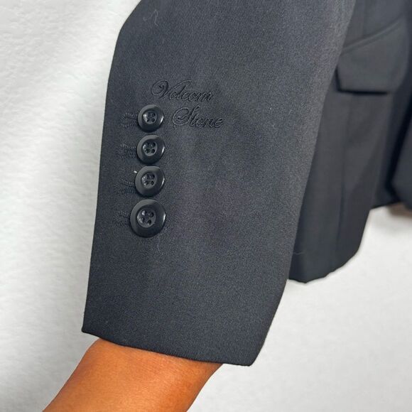 Volcom Corpo Class Black Blazer Striped Lining Dapper Sports Coat Mens Medium - Picture 4 of 9